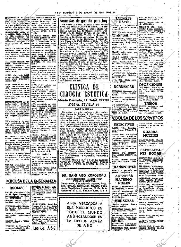 ABC SEVILLA 09-01-1983 página 74