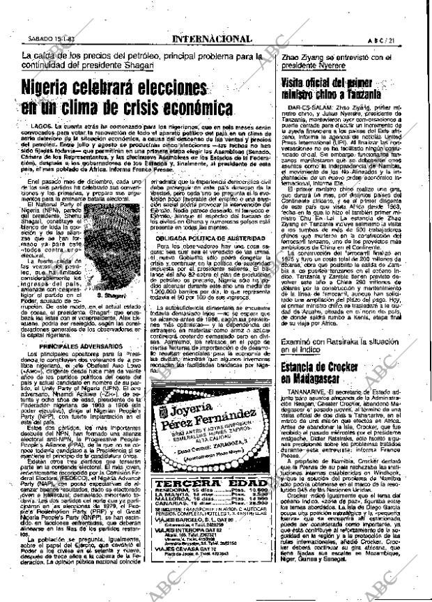 ABC MADRID 15-01-1983 página 21
