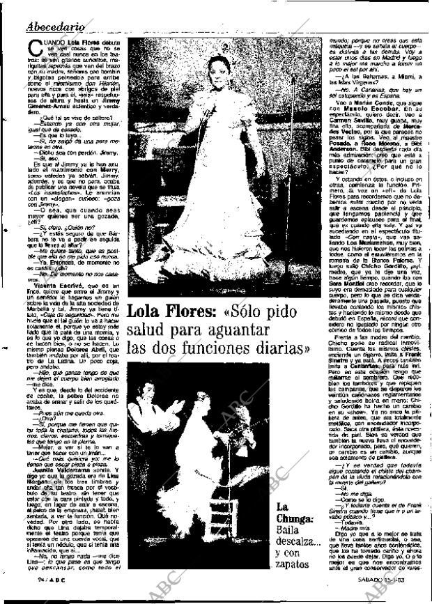 ABC MADRID 15-01-1983 página 94