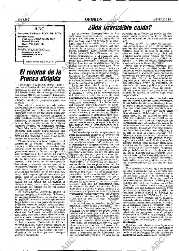 ABC MADRID 20-01-1983 página 10