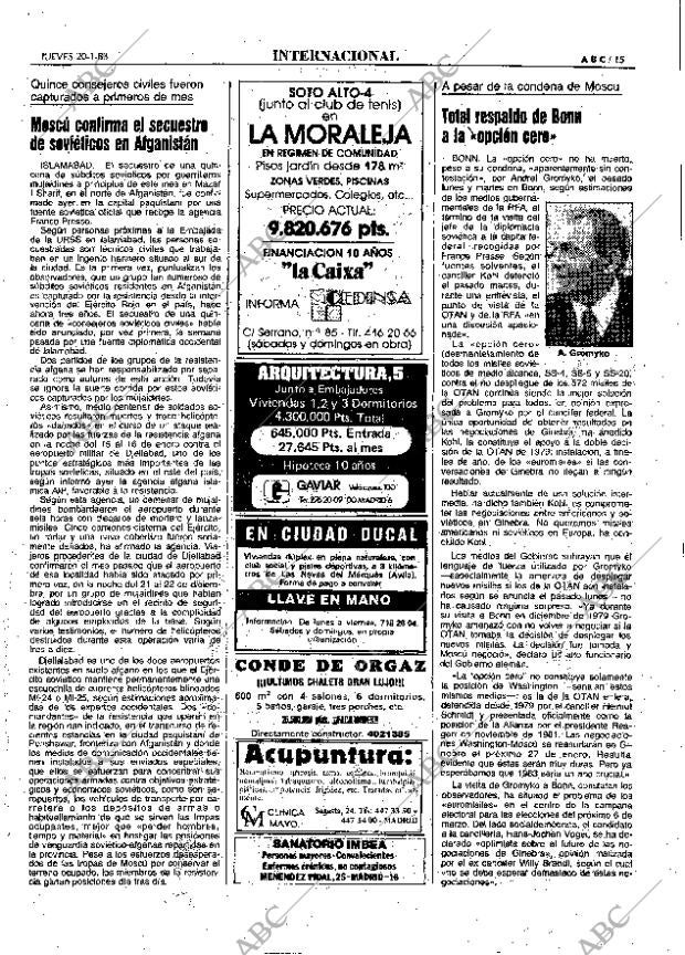 ABC MADRID 20-01-1983 página 15