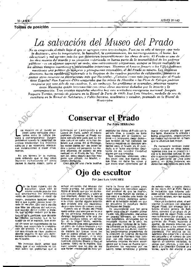 ABC MADRID 20-01-1983 página 20