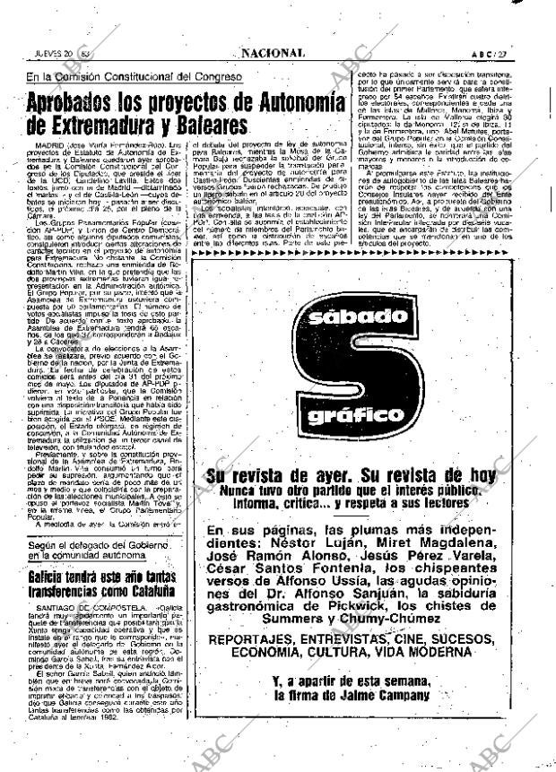 ABC MADRID 20-01-1983 página 27