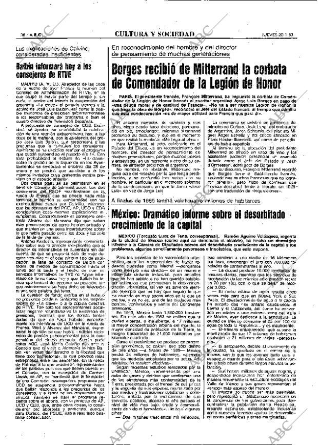 ABC MADRID 20-01-1983 página 38