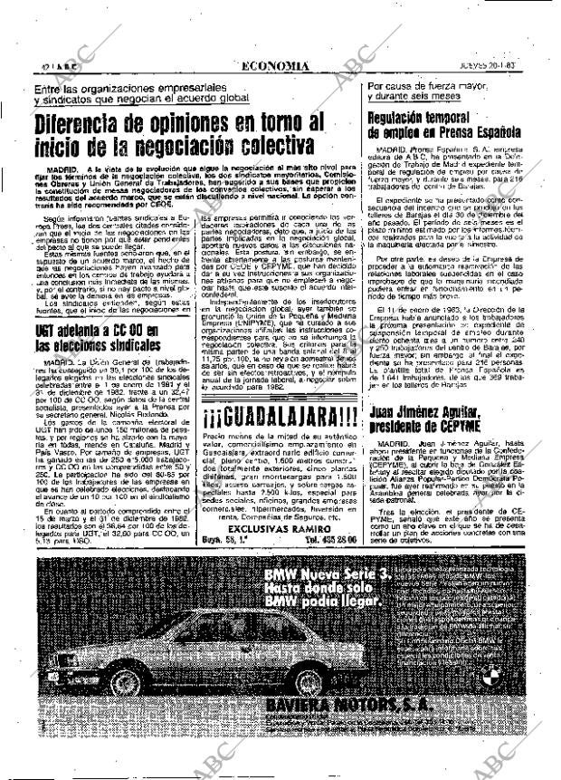 ABC MADRID 20-01-1983 página 42