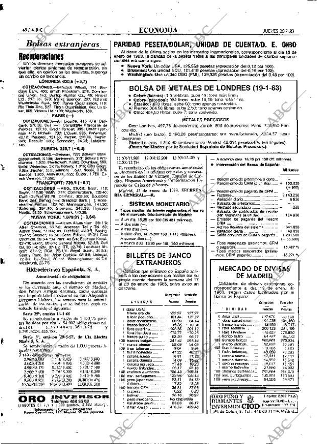 ABC MADRID 20-01-1983 página 48