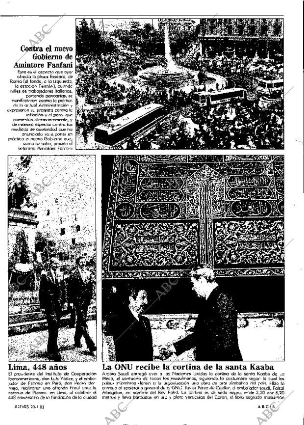 ABC MADRID 20-01-1983 página 5