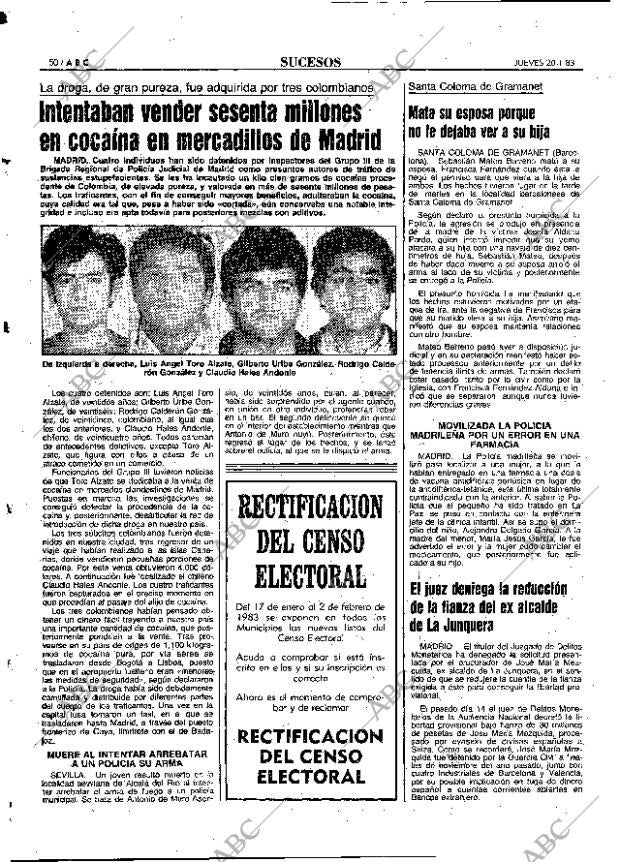 ABC MADRID 20-01-1983 página 50