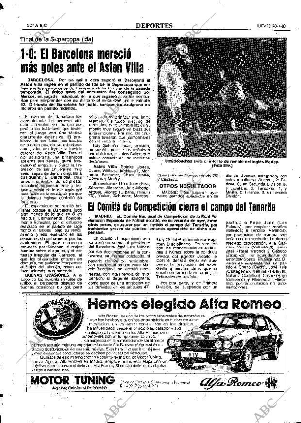 ABC MADRID 20-01-1983 página 52