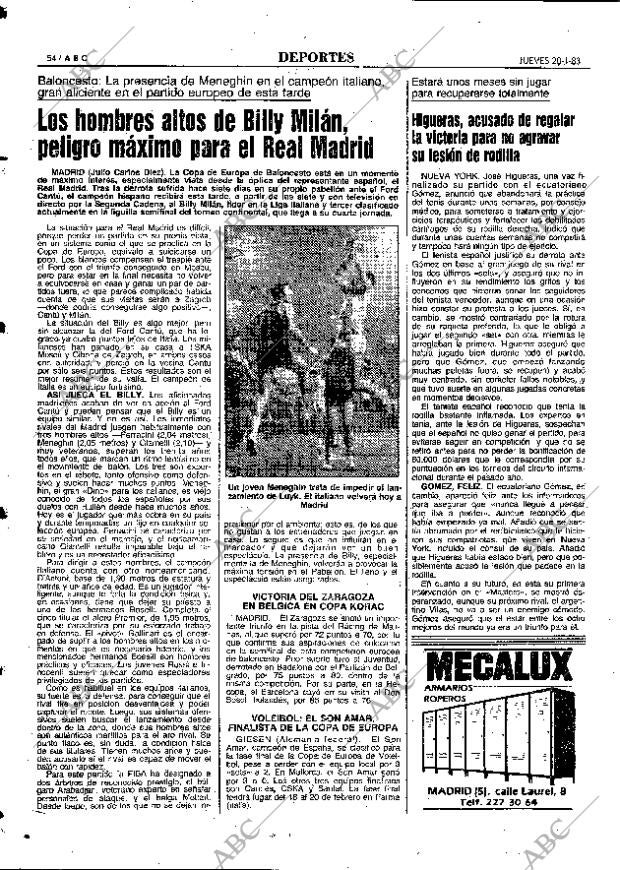 ABC MADRID 20-01-1983 página 54