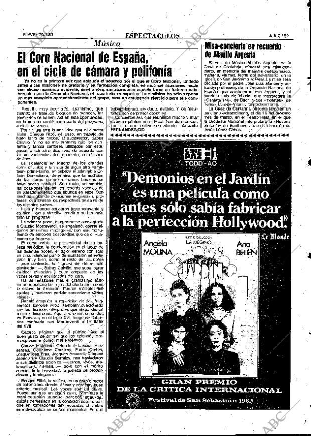 ABC MADRID 20-01-1983 página 59