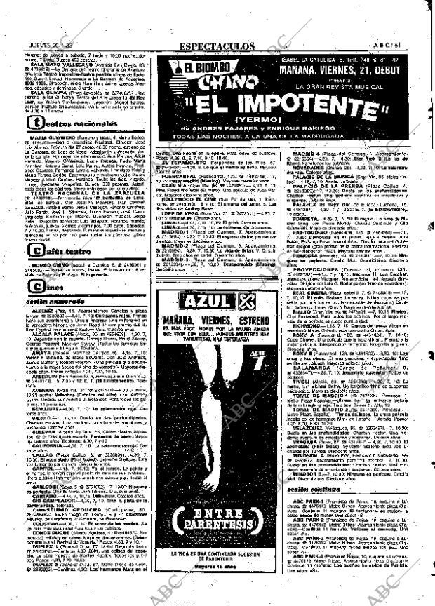 ABC MADRID 20-01-1983 página 61