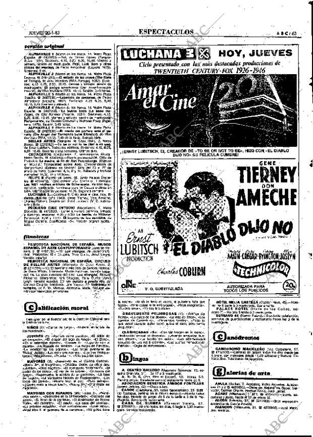 ABC MADRID 20-01-1983 página 63