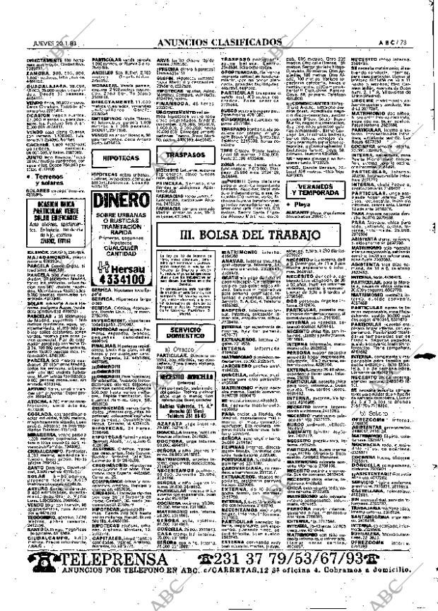 ABC MADRID 20-01-1983 página 73