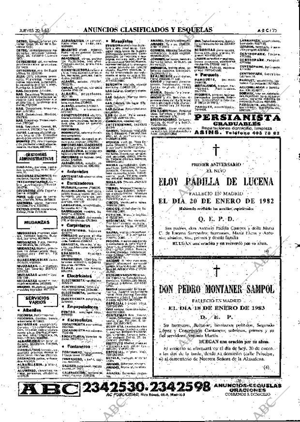 ABC MADRID 20-01-1983 página 75