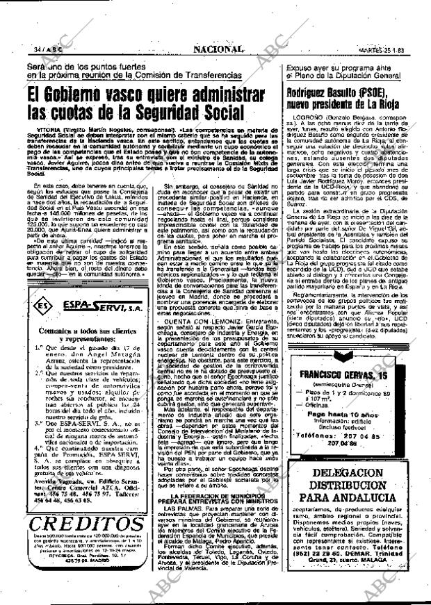 ABC MADRID 25-01-1983 página 34