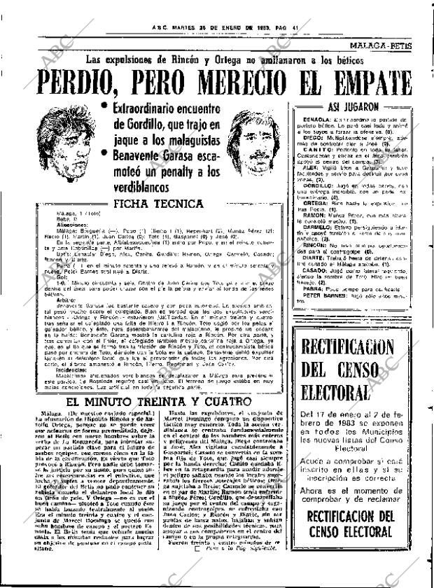 ABC SEVILLA 25-01-1983 página 61