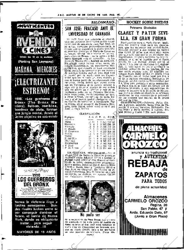 ABC SEVILLA 25-01-1983 página 74