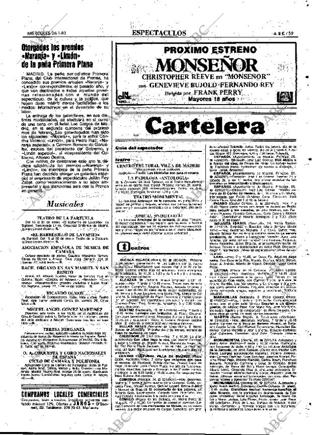 ABC MADRID 26-01-1983 página 59