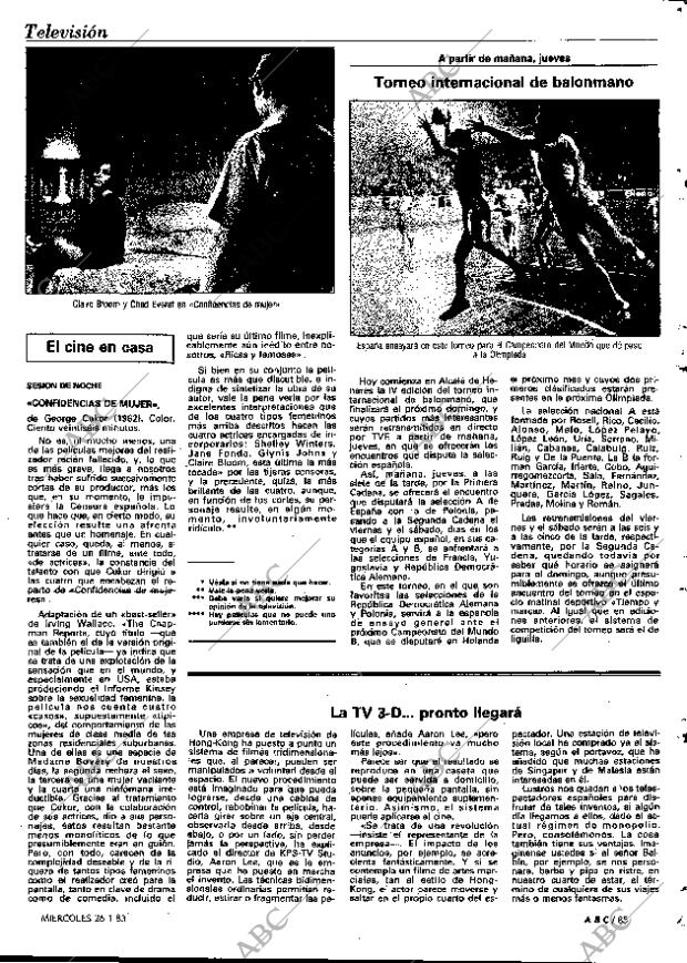 ABC MADRID 26-01-1983 página 85