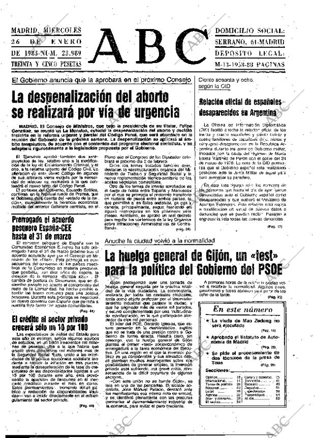ABC MADRID 26-01-1983 página 9