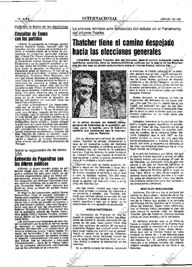 ABC MADRID 28-01-1983 página 16