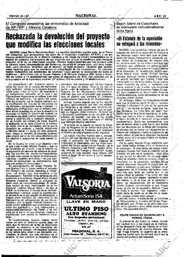 ABC MADRID 28-01-1983 página 23