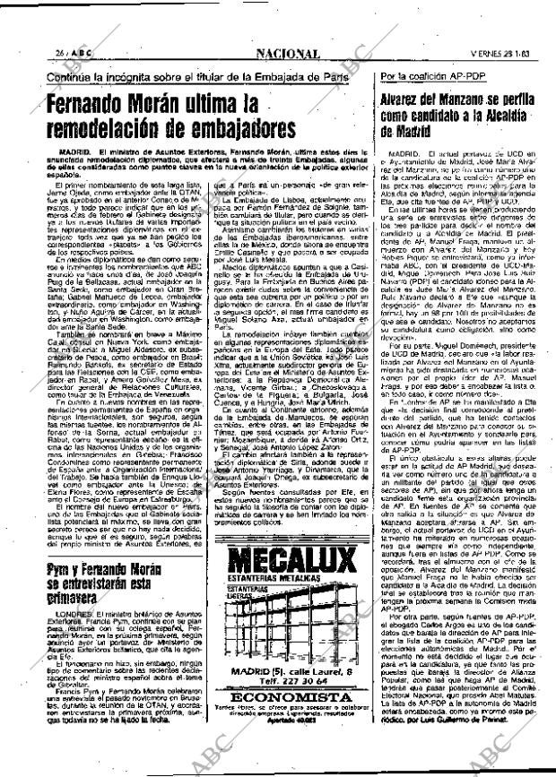 ABC MADRID 28-01-1983 página 26