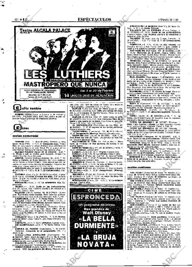 ABC MADRID 28-01-1983 página 62