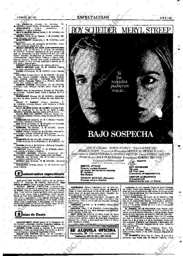 ABC MADRID 28-01-1983 página 65