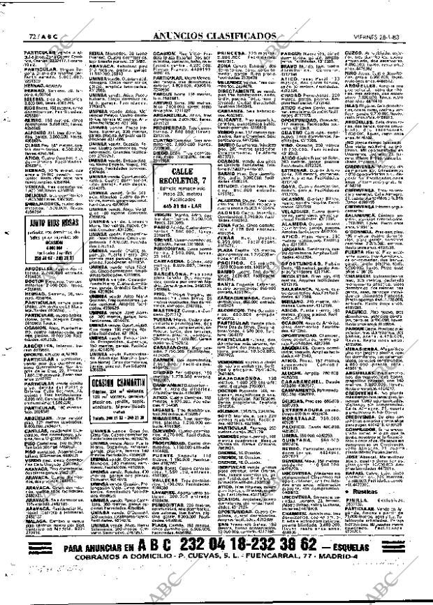 ABC MADRID 28-01-1983 página 72
