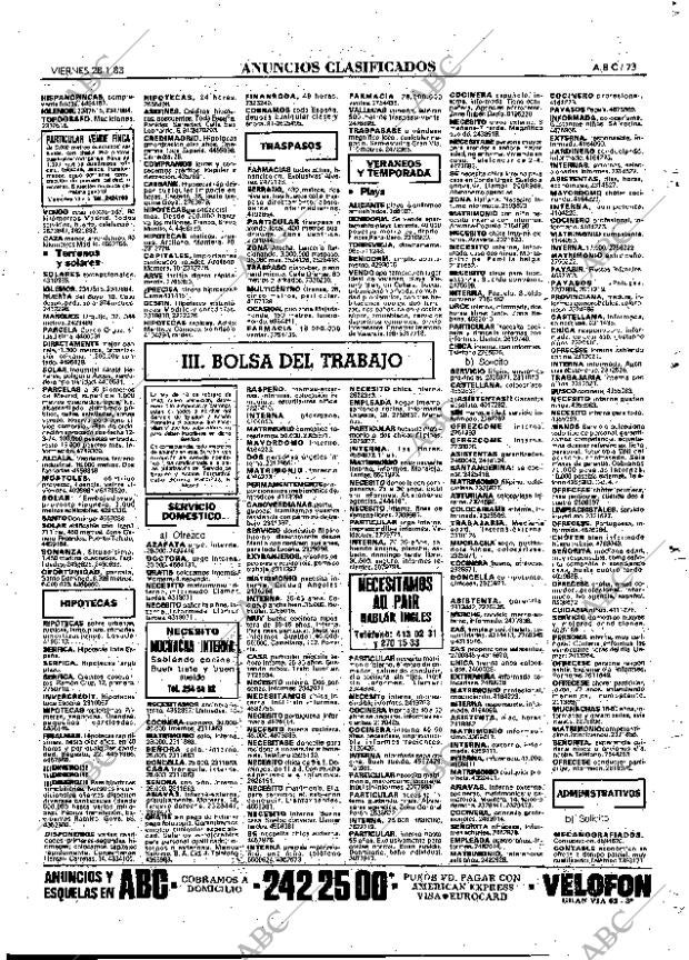ABC MADRID 28-01-1983 página 73