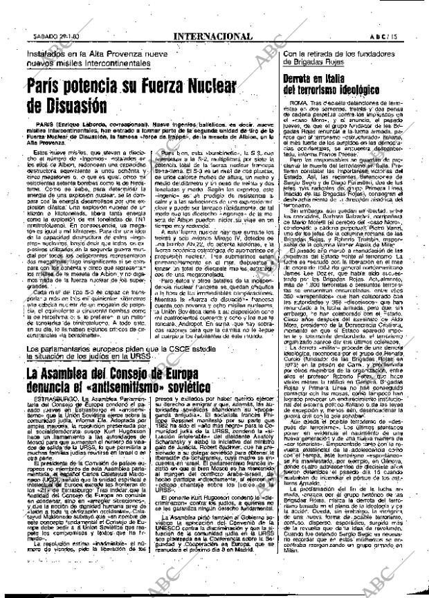 ABC MADRID 29-01-1983 página 15