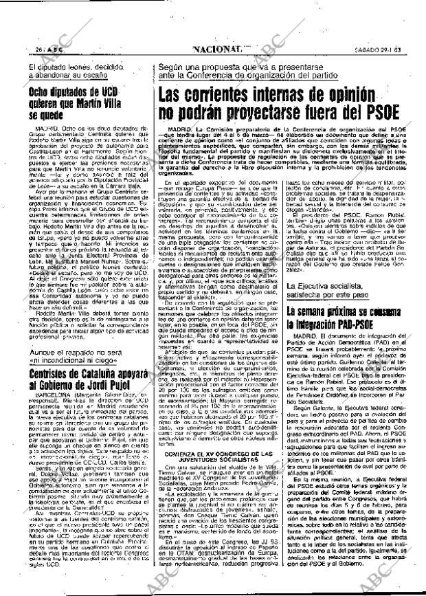 ABC MADRID 29-01-1983 página 26