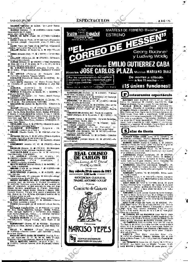 ABC MADRID 29-01-1983 página 75