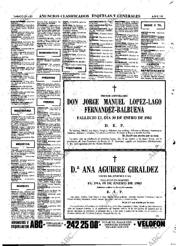 ABC MADRID 29-01-1983 página 85