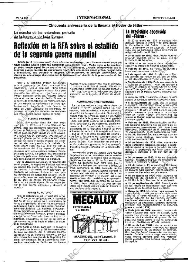 ABC MADRID 30-01-1983 página 22