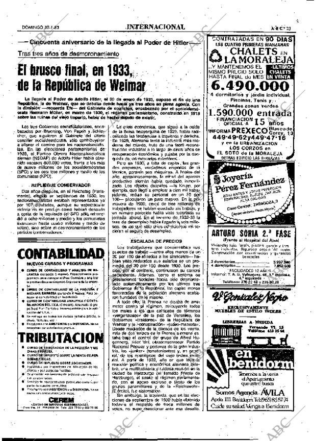 ABC MADRID 30-01-1983 página 23