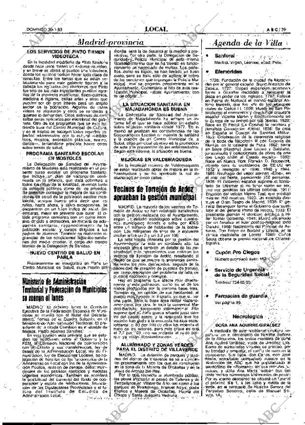 ABC MADRID 30-01-1983 página 39