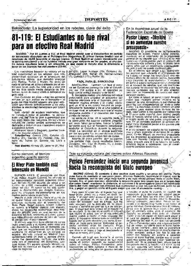 ABC MADRID 30-01-1983 página 71