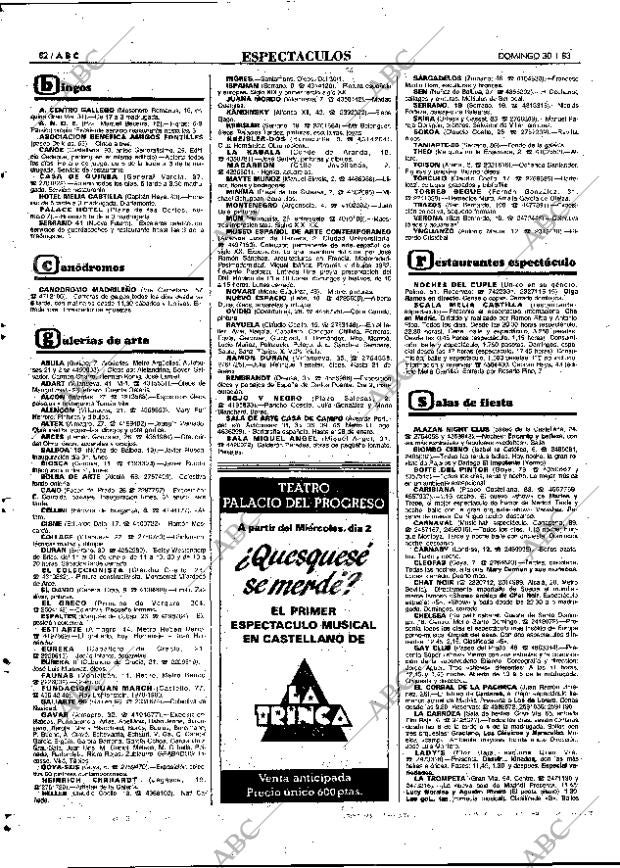 ABC MADRID 30-01-1983 página 82