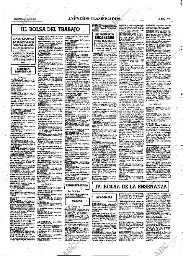 ABC MADRID 30-01-1983 página 91