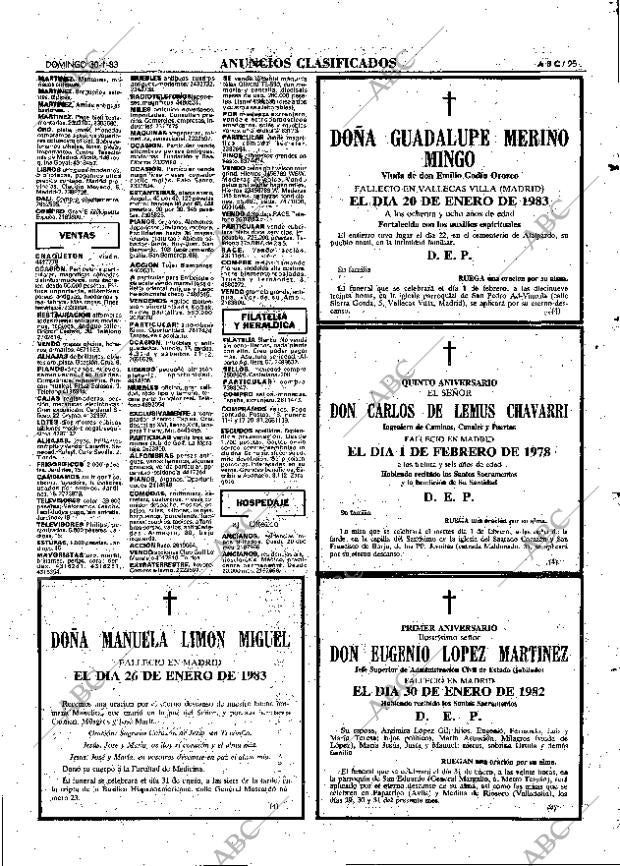 ABC MADRID 30-01-1983 página 95