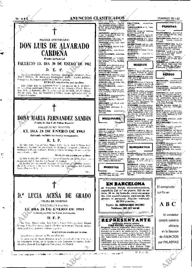 ABC MADRID 30-01-1983 página 96