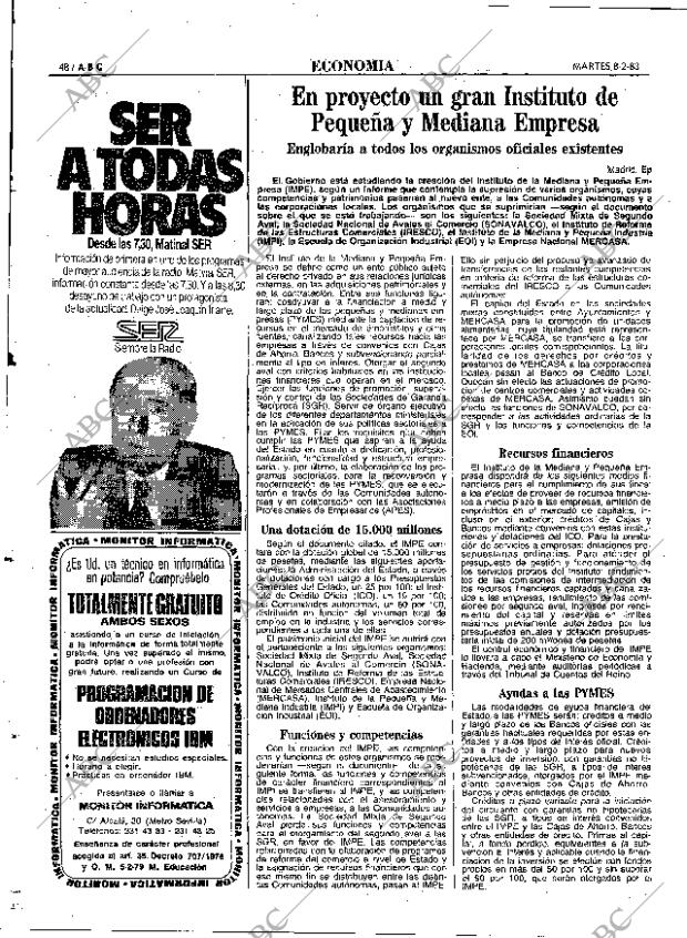 ABC MADRID 08-02-1983 página 48