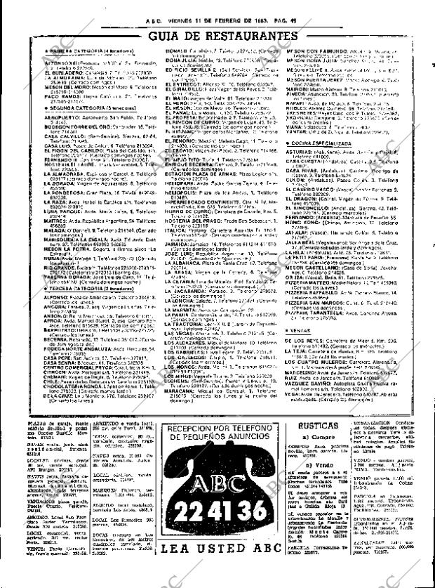 ABC SEVILLA 11-02-1983 página 63