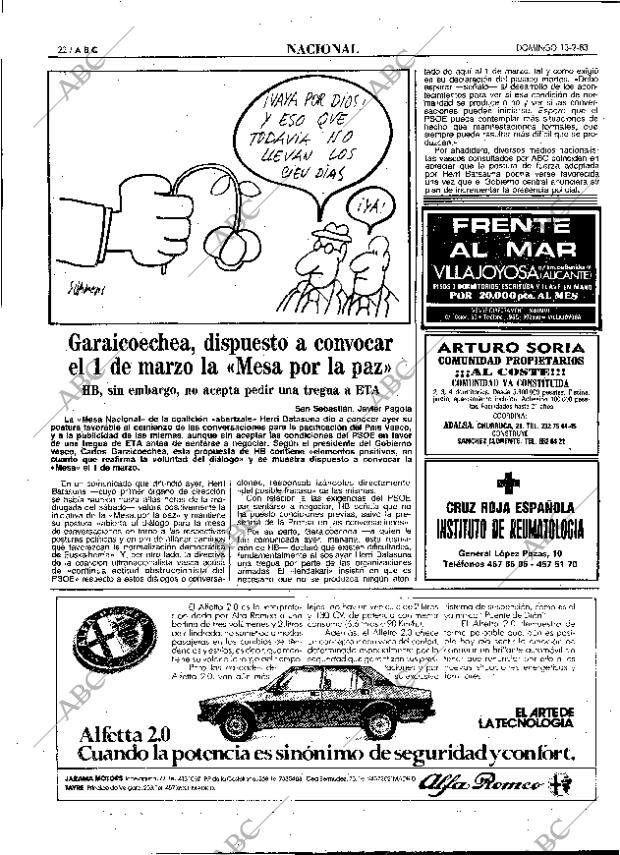 ABC MADRID 13-02-1983 página 22