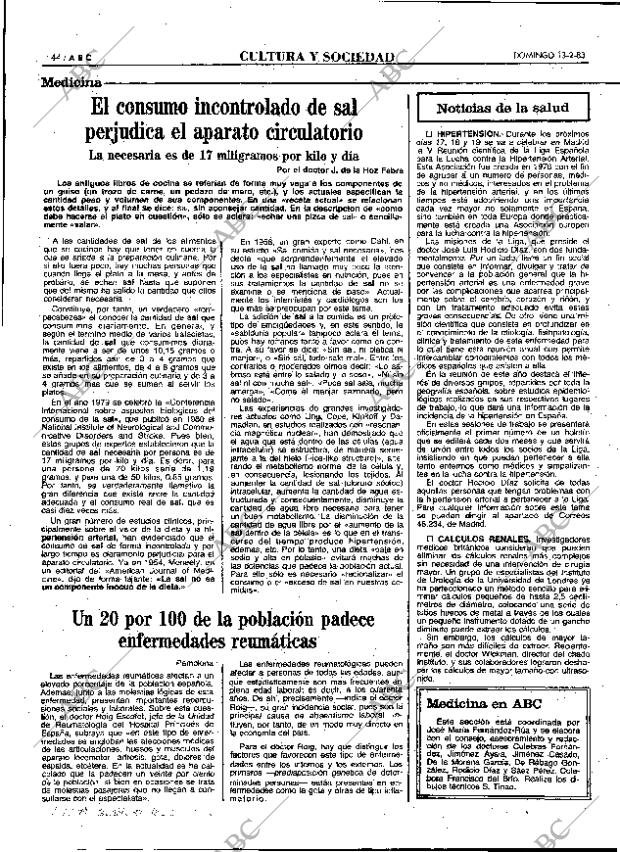 ABC MADRID 13-02-1983 página 44