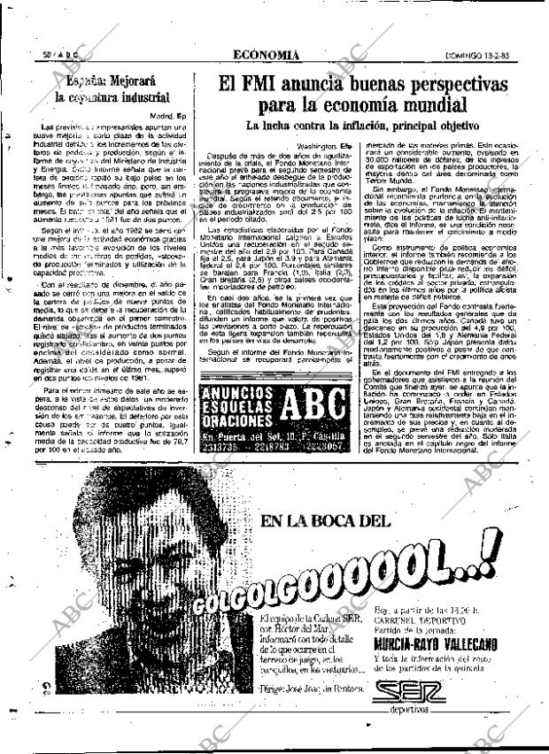 ABC MADRID 13-02-1983 página 58