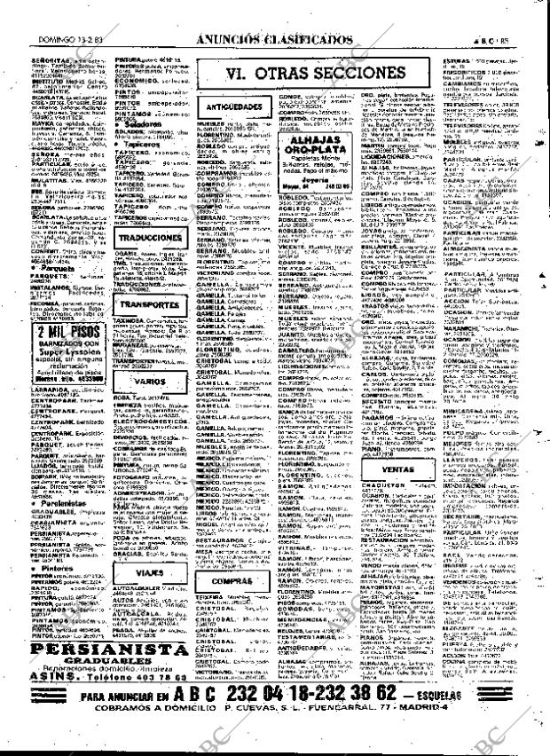 ABC MADRID 13-02-1983 página 85